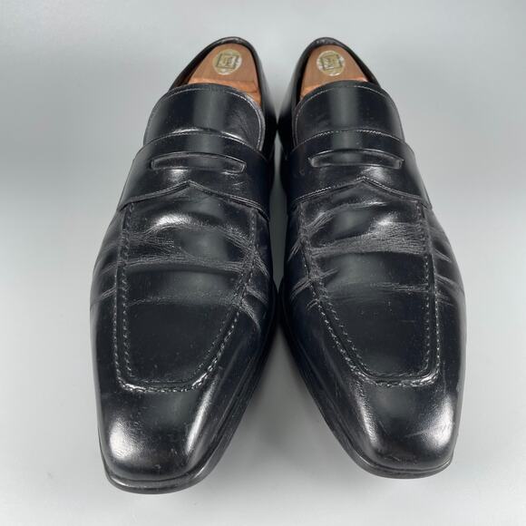 Magnanni Men\'s Size 8.5 M Black Leather Slip On Penny Loafers Dress Shoes Casual main image 8